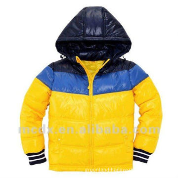 korea winter yellow nylon coat for men